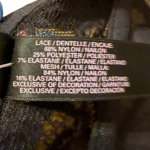 Victorias secret black & nude corset top lace tie up the front bra size 36D - Picture 8 of 9